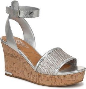 Franco Sarto Celeste Wedge Sandal in Silver at Nordstrom Rack, Size 8.5