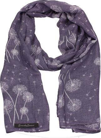 Swankyswans Dandelion Celebrity Designer Scarf Womens Scarf Shawl Wrap Ladies Long Scarf (Purple)