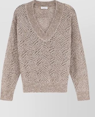 Brunello Cucinelli cashmere crewneck long-sleeve sweatshirt