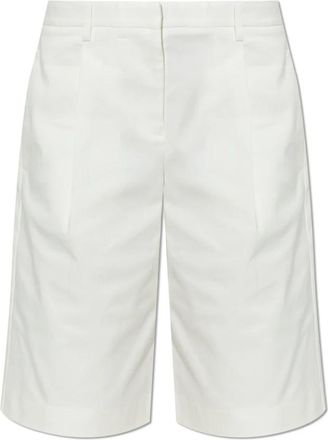 Matteau Lange Chino Short - Dames - Korte Broeken - Wit - L - Katoen - Korte Broeken