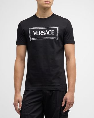 Versace Mens Tailoring Label Logo T-Shirt