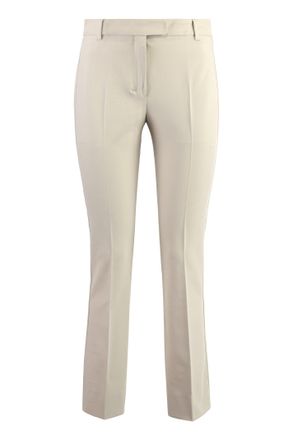 Max Mara Stretch Viscose Trousers With Flared Hem