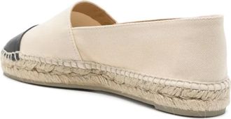 Castaner Womens Katty Cap-Toe Espadrilles Beige Shoes > Flats