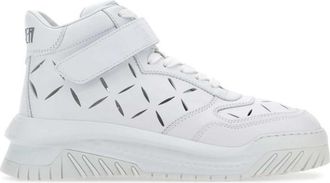 Versace White Leather Sneakers