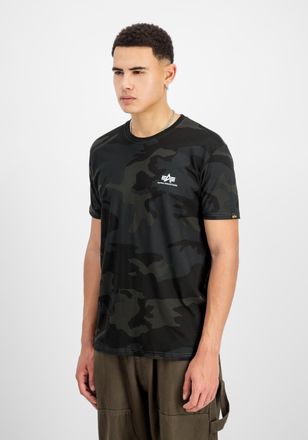 Alpha Industries T-Shirt ALPHA INDUSTRIES Backprint T-Shirt Camo, Herren, Gr. M, schwarz (schwarz camo), Obermaterial: 100% Baumwolle, Shirts T-Shirt