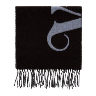 Vivienne Westwood Bufanda de Lana Jacquard con Logo en Dos Tonos - Accessories - unisex - Negro - ONE SIZE