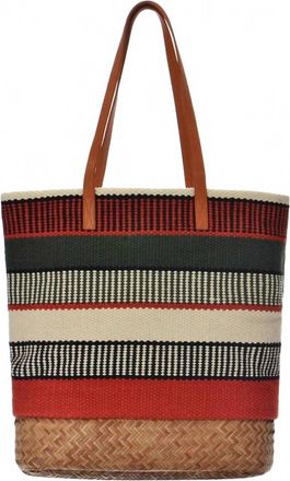 Guadalupe Design Mykonos Tote Bag In Rust Multi