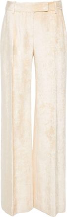 Ermanno Scervino corduroy trousers - women - Viscose - 42 - Neutrals