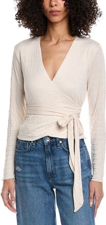 Vintage Havana Crinkle Knit Wrap Top