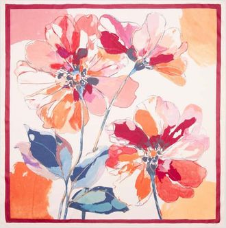 Mango Foulard stampa floreale rosa - Donna - Taglia unica - MANGO