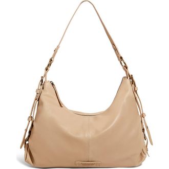American Leather Co. Thayer Perfect Leather Hobo Bag in Macadamia Smooth at Nordstrom Rack
