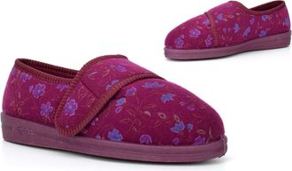 Generic Womens Diabetic Slippers Womens Wide Fit Slippers Womens Slippers Ladies Slippers Womens Touch Fastening Slippers Ladies Washable Slippers EEEE 4E Wid