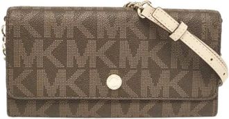 Michael Kors Pre-owned Cross Body Bags, female, Brown, Size: ONE SIZE Pre-owned Wallet on Chain