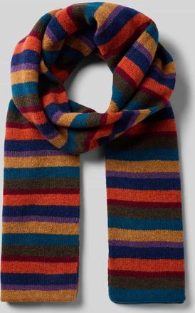 Paul Smith Schal aus Lanawolle mit Streifenmuster Modell Kahlo in Rot, Größe 1