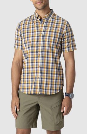 Outdoor Research Rooftop Short Sleeve Button-Down Shirt in Sedona Plaid at Nordstrom, Size Xx-Large