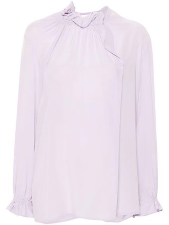 Victoria Beckham Shirt met ruches - Paars