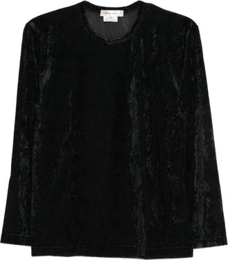 Comme Des Gar&ccedil;ons Black Textured Crew Neck T-Shirt