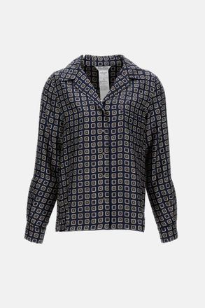 Max Mara Navy Blue Printed Shirt
