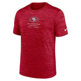 Nike San Francisco 49ers Velocity Nike Mens Dri-FIT NFL T-Shirt in Red | NKPQ6DL9B-QMV