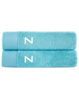 Brooks Brothers Set Of 2 Monogrammed Bath Towels