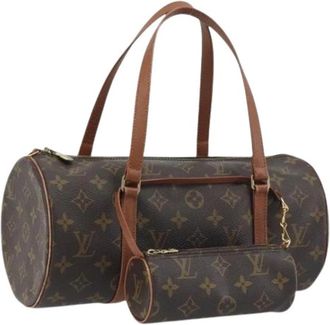 Louis Vuitton Pre-owned Monogram Hand Bag - Dames - Vintage Handtas - Bruin - ONE Size - Leer - Vintage