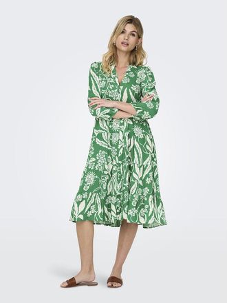 Only Bedrukte lange jurk met lange mouwen