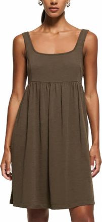 Nation Ltd Kitten Baby Doll Dress In Espresso Brown
