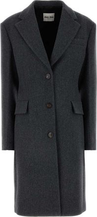 Miu Miu Dark Grey Wool Coat