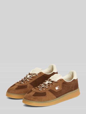 Tommy Jeans Sneaker aus Veloursleder mit Logo-Details in Dunkelbraun, Gr&ouml;&szlig;e 36