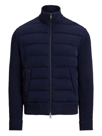 Ralph Lauren Purple Label ribbed-sleeves quilted jacket - Blue