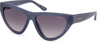 Guess GU00151 84B Womens Sunglasses Blue Size 57