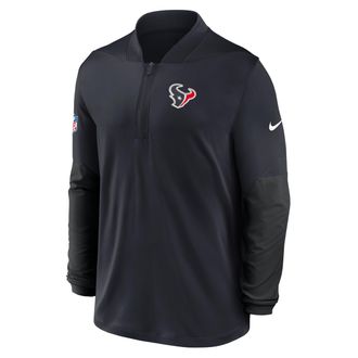 Nike Houston Texans Feel The Pressure Nike Mens Dri-FIT NFL 1/2-Zip Top in Blue | 03BA07VL9H-RZB