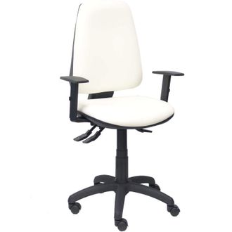 Piqueras y Crespo Silla Elche S Similpiel Blanco Brazos Regulables