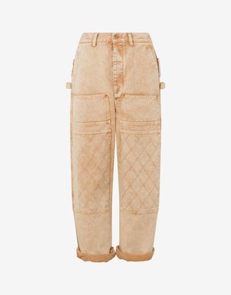 Moschino Garment-dyed drill pants - Beige