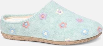 Hotter Womens Season Womens Mule Slippers - Blue - Size: 8