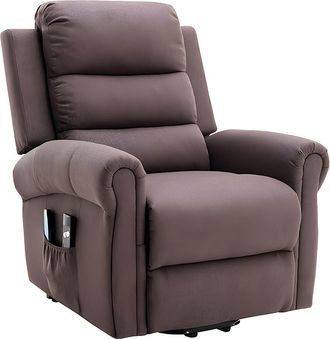 Vente-Unique Sill&oacute;n el&eacute;ctrico de masaje de tela - Marr&oacute;n - LOVARI