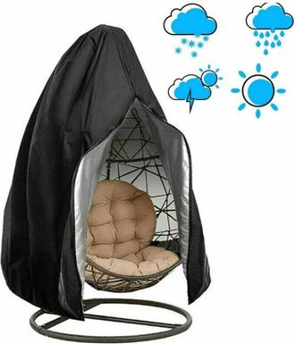 OEM (210d, 115x190cm) Funda Para Silla Colgante En Forma De Huevo, Impermeable, Resistente Al Agua, Al Viento Y A Los Rayos Uv, Para Jard&iacute;n Al Aire Libre