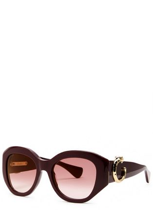 Cartier Cartier Panth&egrave;re de Cartier Oversized Sunglasses - Red - One Size
