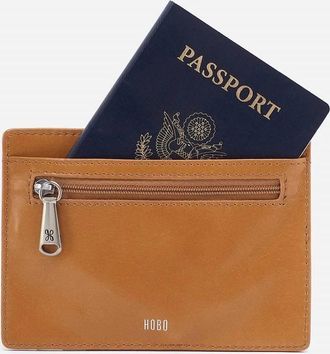 Hobo Womens Euro Slide Card Case In Tan
