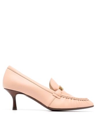 Tod's chain-embellished loafer pumps - women - Leather/Leather/Leather - 36.5 - Pink