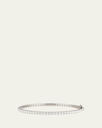 Sidney Garber 18K White Gold Diamond Bangle, 55x46mm