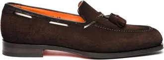 Santoni Suede Moccasins with Tassels