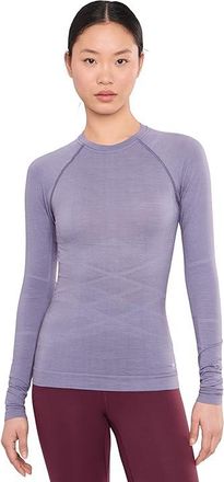 Smartwool Intraknit All-Season Merino Base Layer Crew Womens Long Sleeve Pullover Purple Storm : MD, Elastane/Lyocell/Nylon