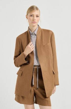 Brunello Cucinelli Diagonal blazer in Mou at Nordstrom, Size 38 It