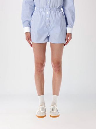 Sporty & Rich Pantaloncini boxer a righe in cotone con vita elasticizzata