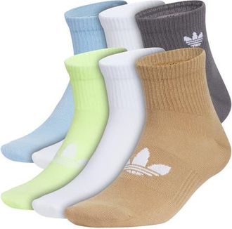 adidas Assorted 3-Pack Superlite Performance Quarter Crew Socks in Ash Blue/White/Lime Green at Nordstrom