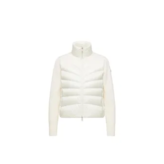 Moncler Moncler Padded Wool Zip-up Cardigan, Women, White, Size: Xl