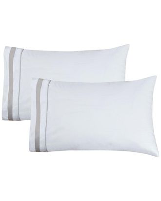 Melange Home M&eacute;lange Home Percale Classic Double Border Pillowcases