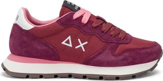 Sun 68 Casual Sneaker in Bordeaux Leer en Stof - Dames - Sneakers - Rood - 36 EU - Leer - Schoenen
