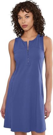 Tommy Bahama Aubrey S/L Zip Dress Womens Dress Sanibel Blue : LG (US 12-14), Nylon/Spandex